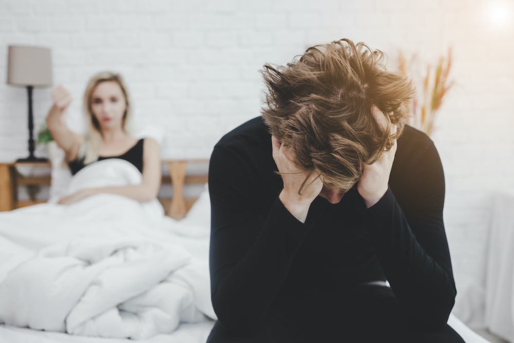 Does Premature Ejaculation Affect Fertility? A man expressing frustration due to premature ejaculation.